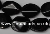 CON105 15.5 inches 15*20mm cut oval black onyx gemstone beads