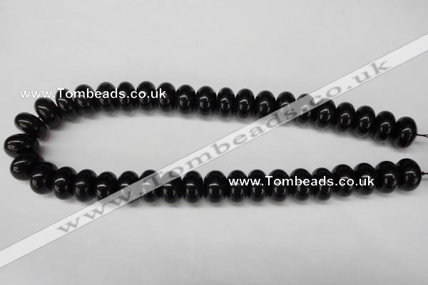 CON24 15.5 inches 10*16mm rondelle black onyx gemstone beads