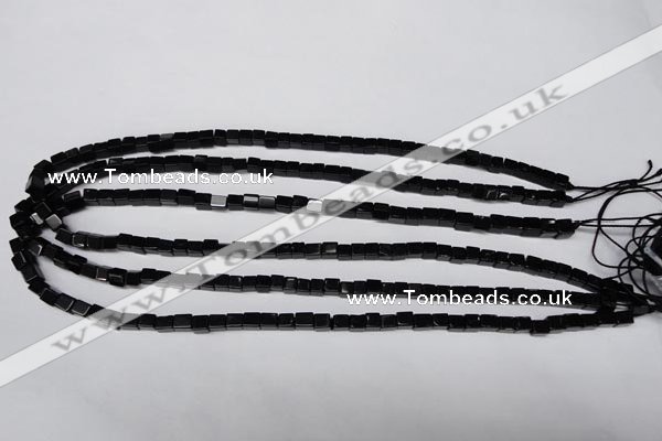 CON30 15.5 inches 4*4mm cube black onyx gemstone beads