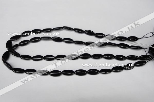 CON32 15.5 inches 8*16mm oval black onyx gemstone beads