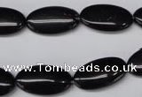 CON33 15.5 inches 10*18mm oval black onyx gemstone beads