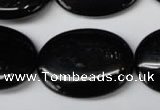 CON37 15.5 inches 22*30mm oval black onyx gemstone beads