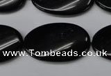 CON59 15.5 inches 18*30mm twisted oval black onyx gemstone beads