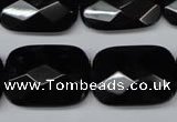 CON91 15.5 inches 18*25mm faceted rectangle black onyx gemstone beads
