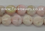 COP07 15.5 inches 13mm flat round natural pink opal beads wholesale