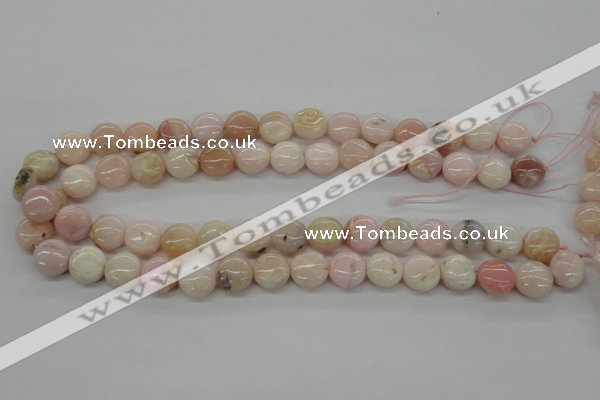 COP07 15.5 inches 13mm flat round natural pink opal beads wholesale