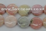 COP08 15.5 inches 16mm flat round natural pink opal beads wholesale