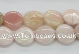 COP09 15.5 inches 14mm flat round natural pink opal beads wholesale