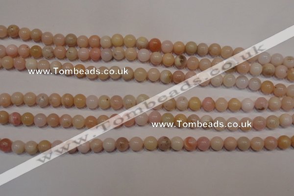 COP1002 15.5 inches 6mm round natural pink opal gemstone beads