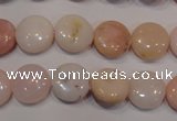 COP1014 15.5 inches 12mm flat round natural pink opal gemstone beads