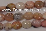 COP1021 15.5 inches 8*10mm oval natural pink opal gemstone beads