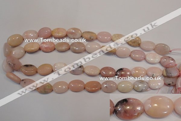 COP1024 15.5 inches 13*18mm oval natural pink opal gemstone beads