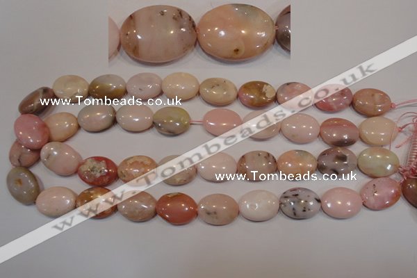 COP1025 15.5 inches 15*20mm oval natural pink opal gemstone beads