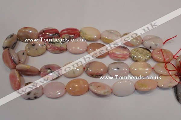 COP1026 15.5 inches 18*25mm oval natural pink opal gemstone beads