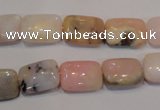 COP1032 15.5 inches 10*14mm rectangle natural pink opal gemstone beads