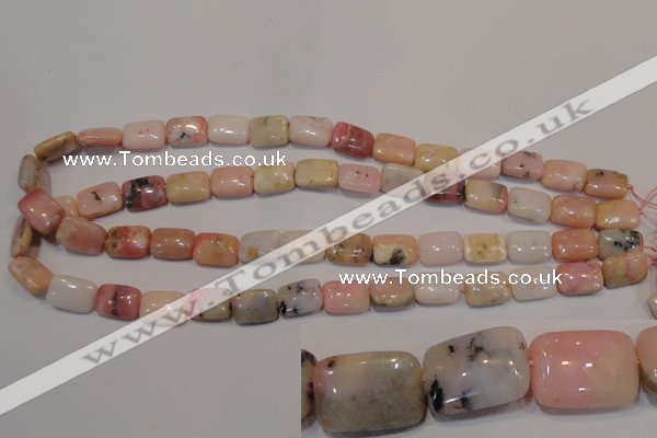 COP1032 15.5 inches 10*14mm rectangle natural pink opal gemstone beads