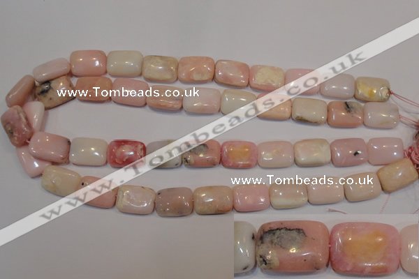 COP1034 15.5 inches 13*18mm rectangle natural pink opal gemstone beads