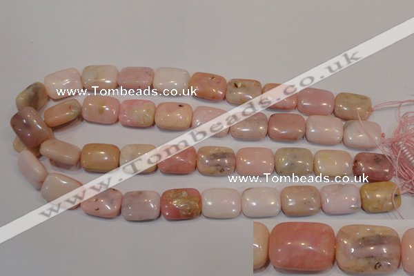 COP1035 15.5 inches 15*20mm rectangle natural pink opal gemstone beads