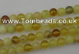 COP1200 15.5 inches 4mm round yellow opal gemstone beads