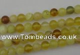 COP1201 15.5 inches 6mm round yellow opal gemstone beads