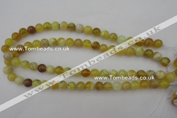 COP1203 15.5 inches 10mm round yellow opal gemstone beads