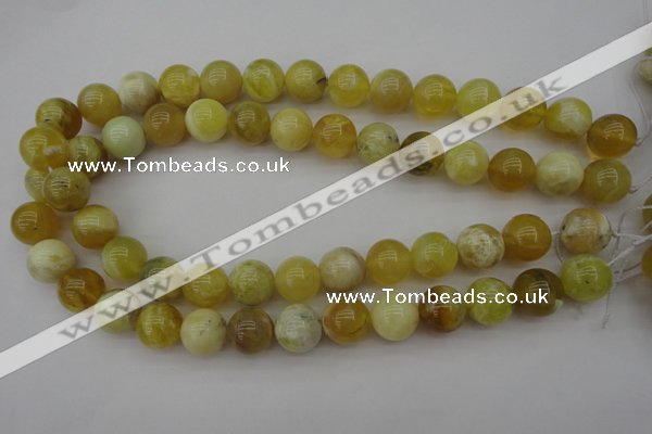 COP1205 15.5 inches 14mm round yellow opal gemstone beads