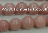 COP1215 15.5 inches 14mm round Chinese pink opal gemstone beads