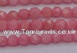 COP1221 15.5 inches 6mm faceted nuggets Chinese pink opal beads