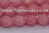 COP1223 15.5 inches 10mm faceted nuggets Chinese pink opal beads