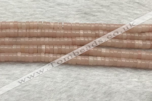 COP1232 15.5 inches 2*4mm heishi Chinese pink opal beads