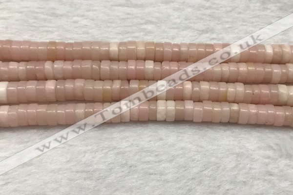 COP1233 15.5 inches 3*6mm heishi Chinese pink opal beads