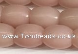 COP1245 15.5 inches 8*10mm rice Chinese pink opal beads