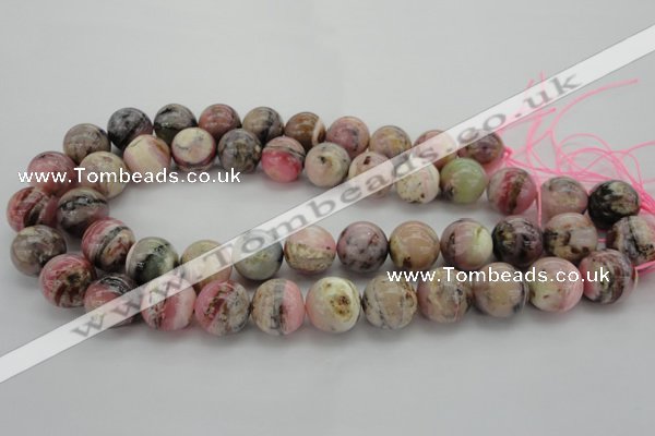 COP1255 15.5 inches 14mm round natural pink opal gemstone beads