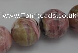 COP1257 15.5 inches 18mm round natural pink opal gemstone beads