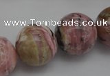 COP1257 15.5 inches 18mm round natural pink opal gemstone beads