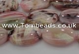 COP1273 15.5 inches 10*14mm oval natural pink opal gemstone beads