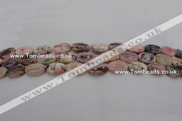 COP1273 15.5 inches 10*14mm oval natural pink opal gemstone beads