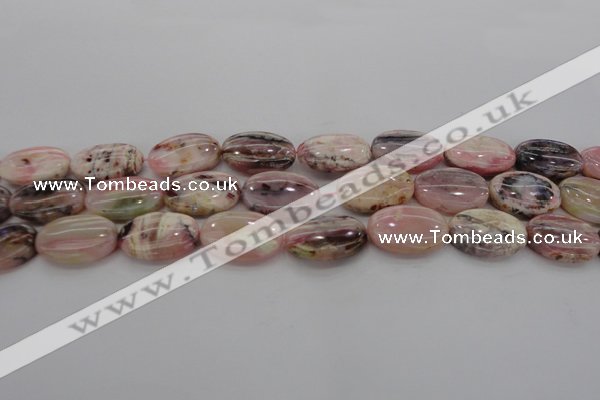 COP1276 15.5 inches 15*20mm oval natural pink opal gemstone beads