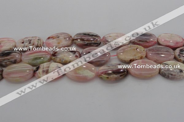 COP1279 15.5 inches 25*35mm oval natural pink opal gemstone beads