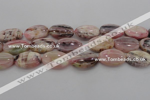 COP1280 15.5 inches 30*40mm oval natural pink opal gemstone beads