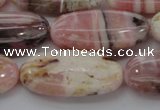 COP1281 15.5 inches 15*30mm oval natural pink opal gemstone beads