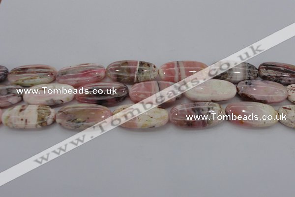 COP1282 15.5 inches 20*40mm oval natural pink opal gemstone beads