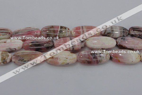 COP1284 15.5 inches 30*60mm oval natural pink opal gemstone beads