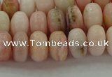 COP1287 15.5 inches 5*8mm rondelle natural pink opal beads