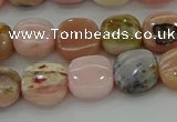 COP1298 15.5 inches 10*10mm square natural pink opal beads