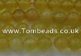 COP1301 15.5 inches 6mm round natural yellow opal gemstone beads