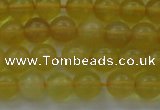 COP1301 15.5 inches 6mm round natural yellow opal gemstone beads