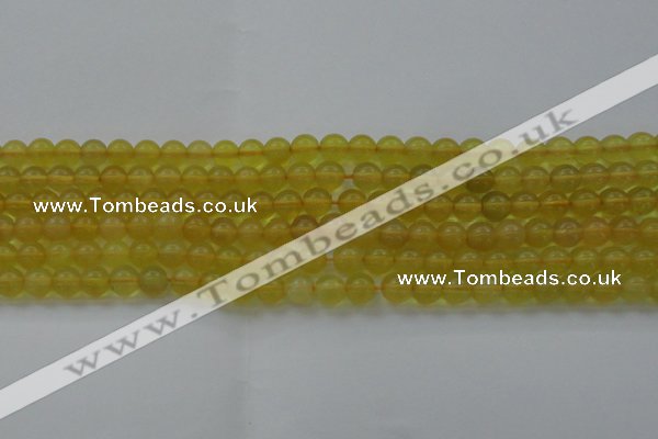 COP1301 15.5 inches 6mm round natural yellow opal gemstone beads