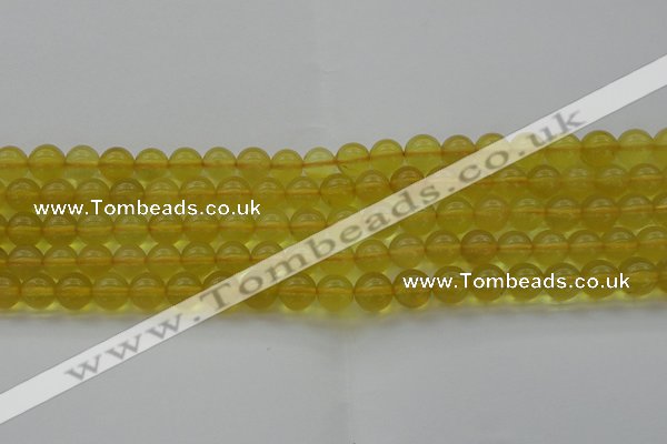 COP1302 15.5 inches 8mm round natural yellow opal gemstone beads