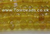 COP1310 15.5 inches 4*6mm faceted rondelle yellow opal gemstone beads